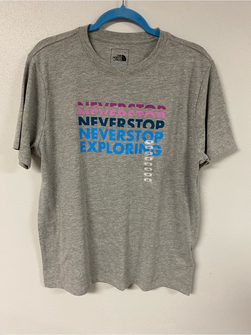 The North Face Women’s 'Never Stop Exploring' Grey Graphic Tee. NWT Size L